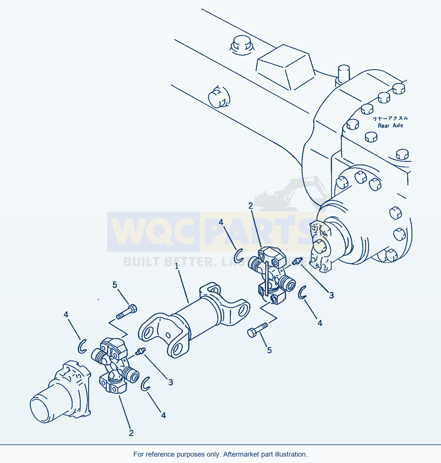 Komatsu WA180-1 Drive Shaft (Rear) parts diagram