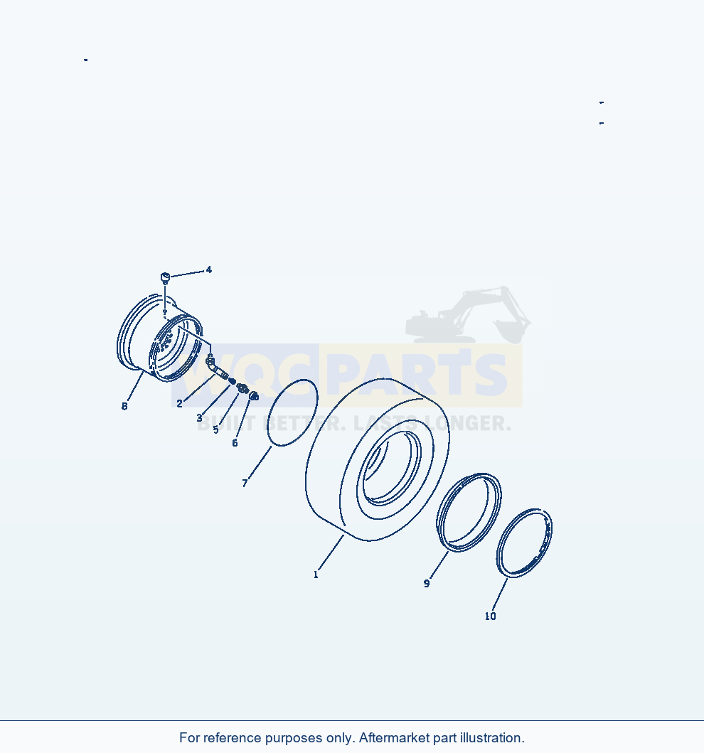 Komatsu WA180-1 Wheel And Tubeless Tire parts diagram