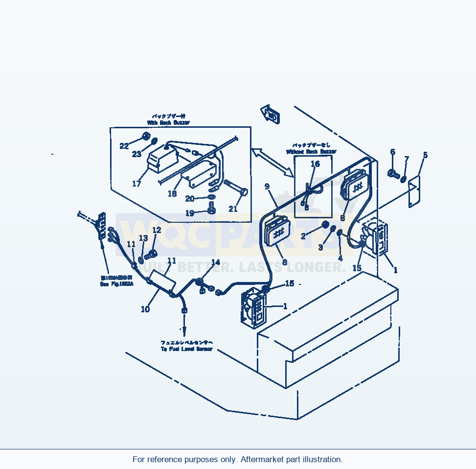 Komatsu WA180-1 Electrical System (Rear) parts diagram