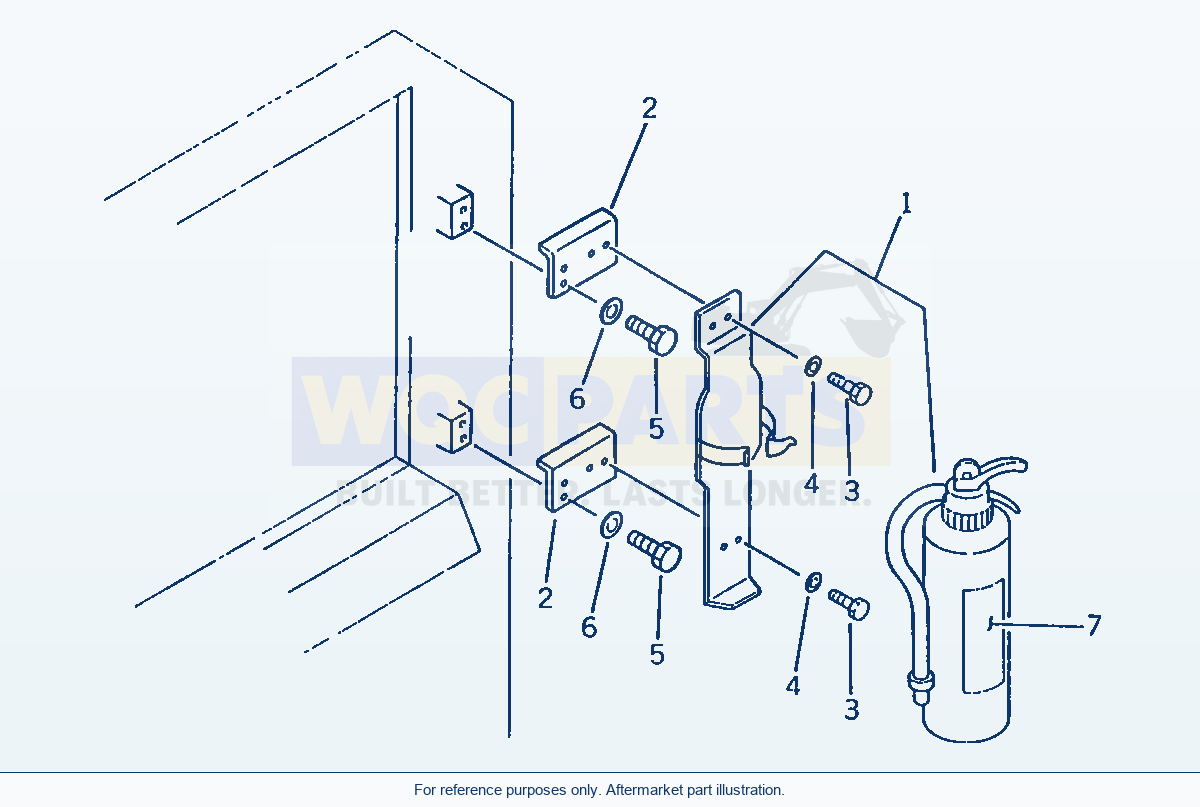 Komatsu WA180-1 Extinguisher (For Cab)(#12001-) parts diagram