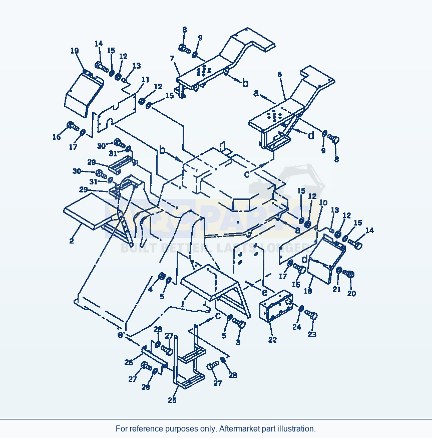 Komatsu WA180-1 Fender And Ladder (With Cab)(#10001-11999) parts diagram