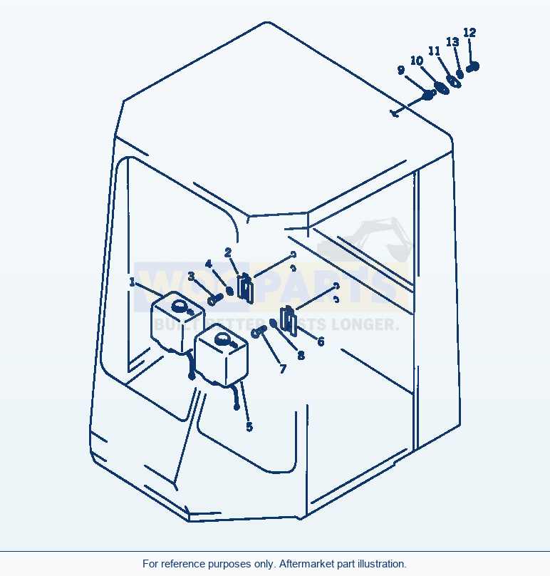 Komatsu WA180-1 Washer Tank(#12001-) parts diagram
