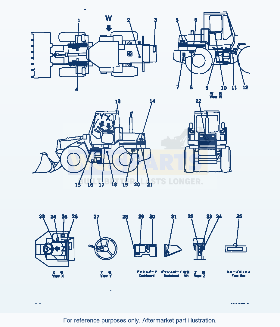 Komatsu WA180-1 Marks And Plates (English-Russian) parts diagram
