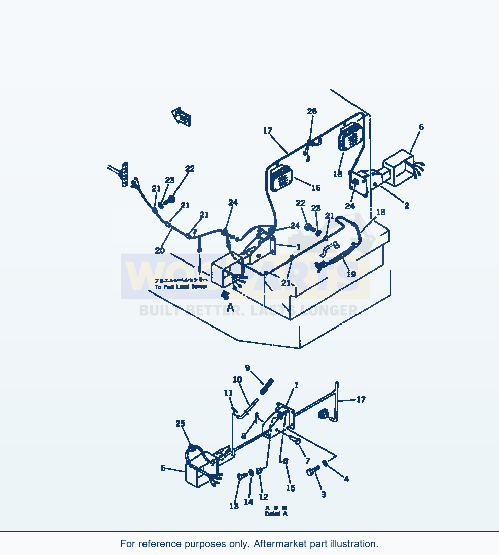 Komatsu WA180-1 Electrical System (Rear) (Tbg/Abe Spec.) parts diagram