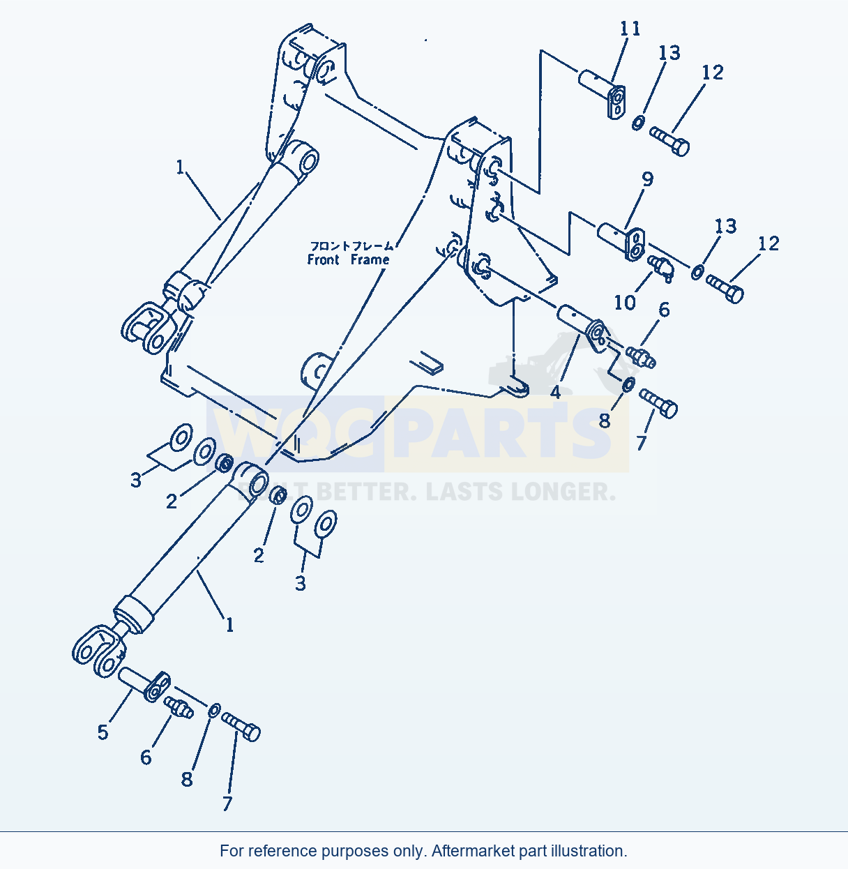 Komatsu WA180-1 Lift Arm Related Parts (For Parallel Link) parts diagram