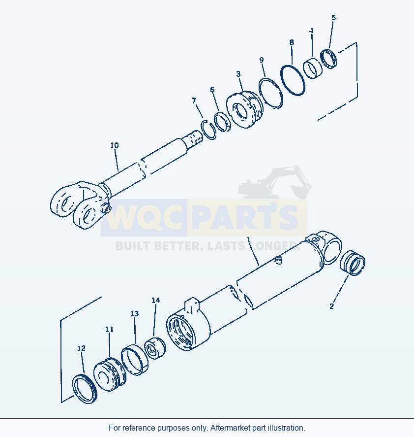 Komatsu WA180-1 Lift Cylinder (Tbg/Abe Spec.) parts diagram