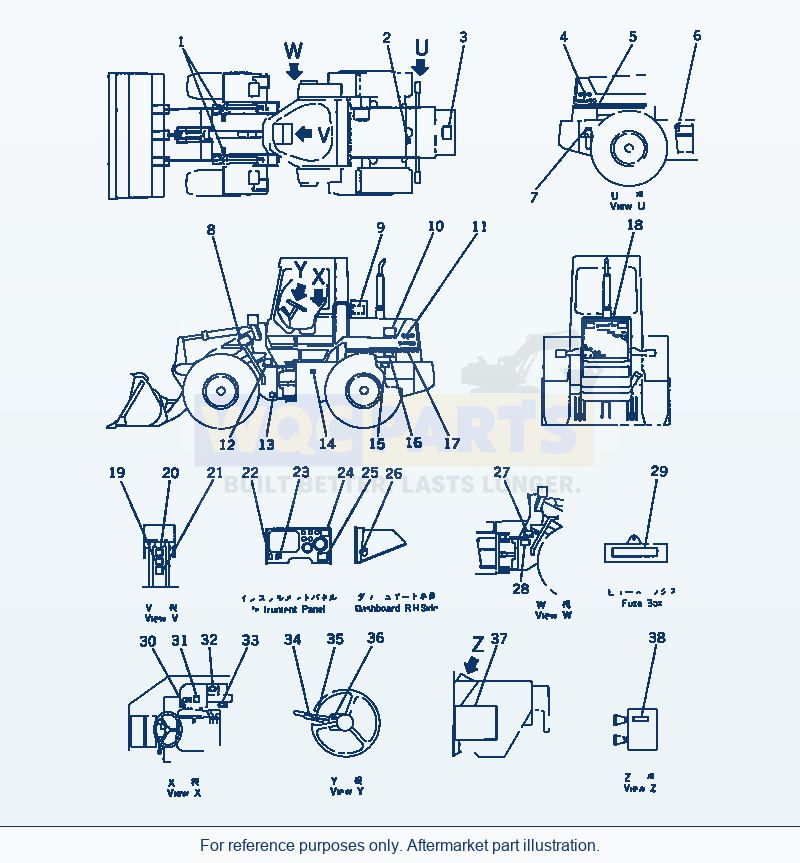 Komatsu WA180-1 Marks And Plates (Tbg/Abe Spec.) parts diagram