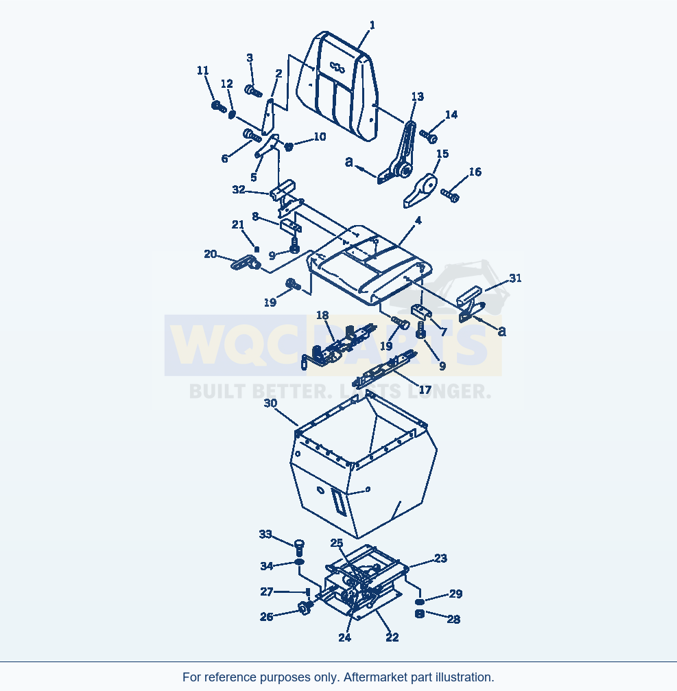 Komatsu WA180-1 Operator'S Seat (Tbg/Abe Spec.) parts diagram