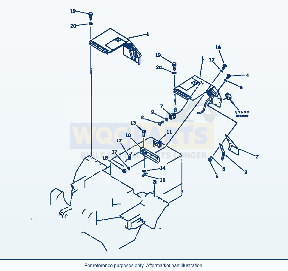 Komatsu WA180-1 Rear Fender (Tbg/Abe Spec.) parts diagram
