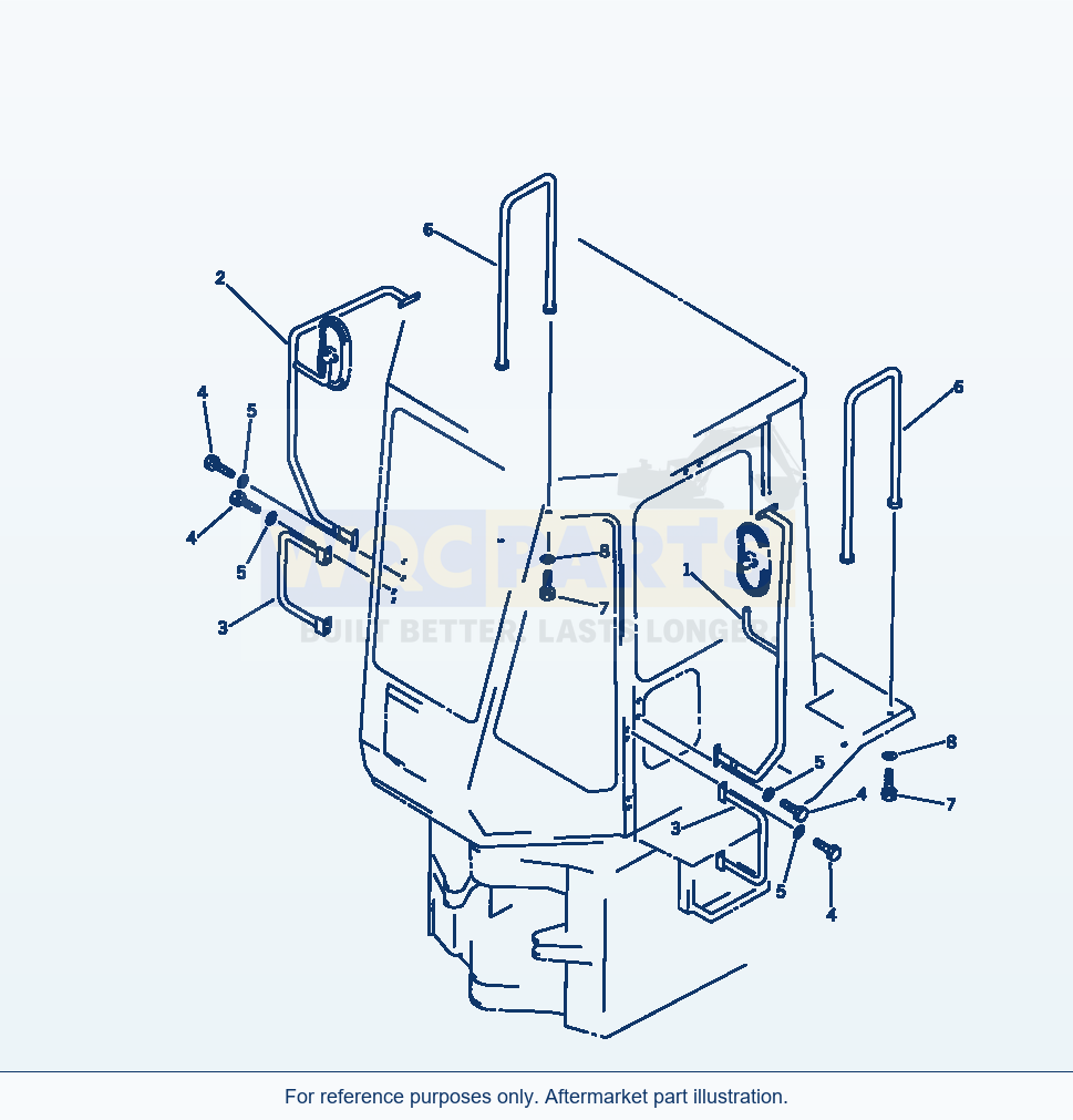 Komatsu WA180-1 Stay And Hand Rail (With Cab) (Tbg/Abe Spec.) parts diagram