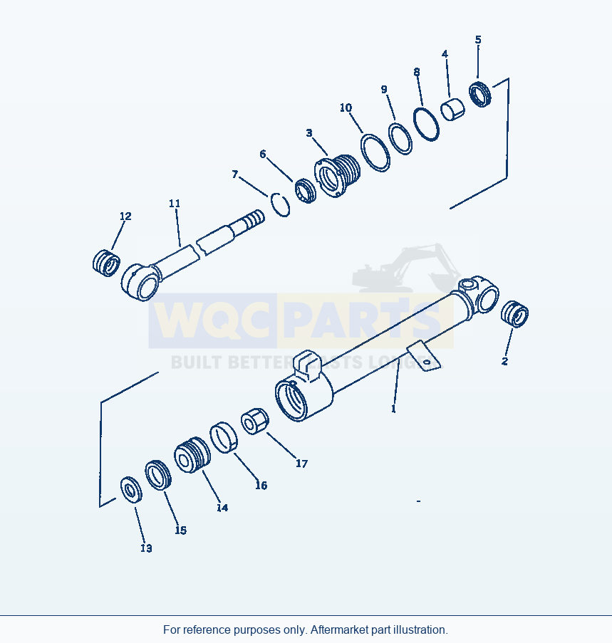Komatsu WA180-1 Steering Cylinder parts diagram