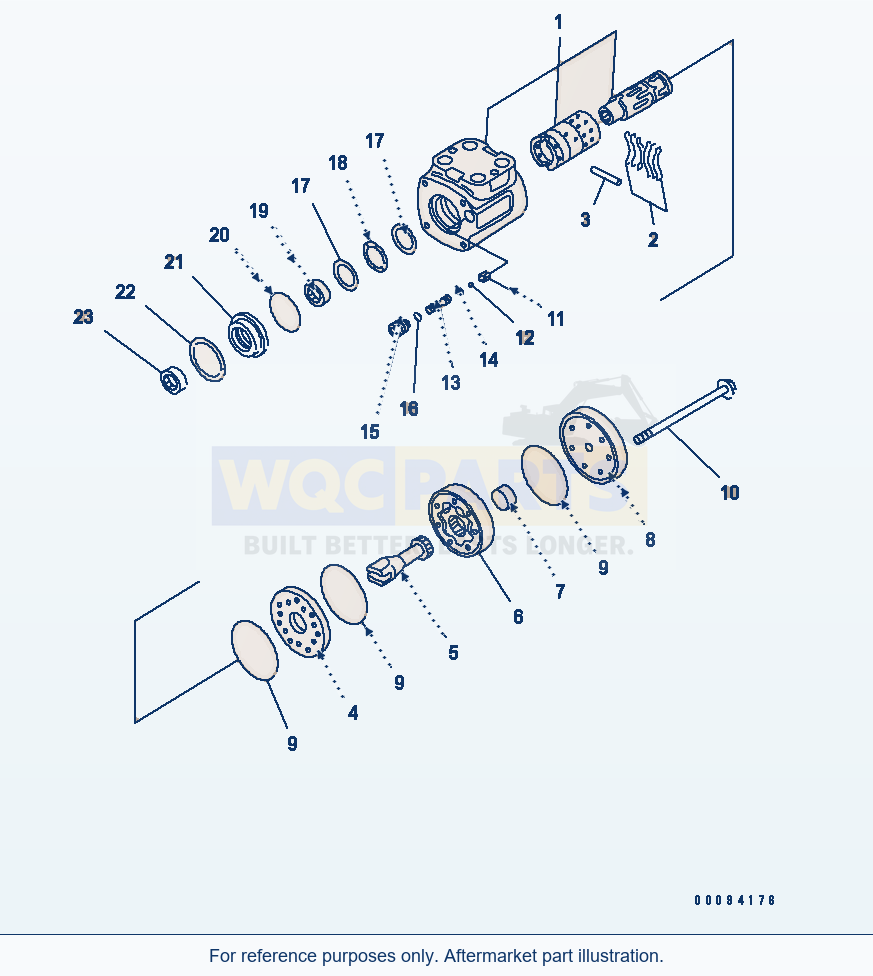 Komatsu WA180-1 Steering Valve parts diagram