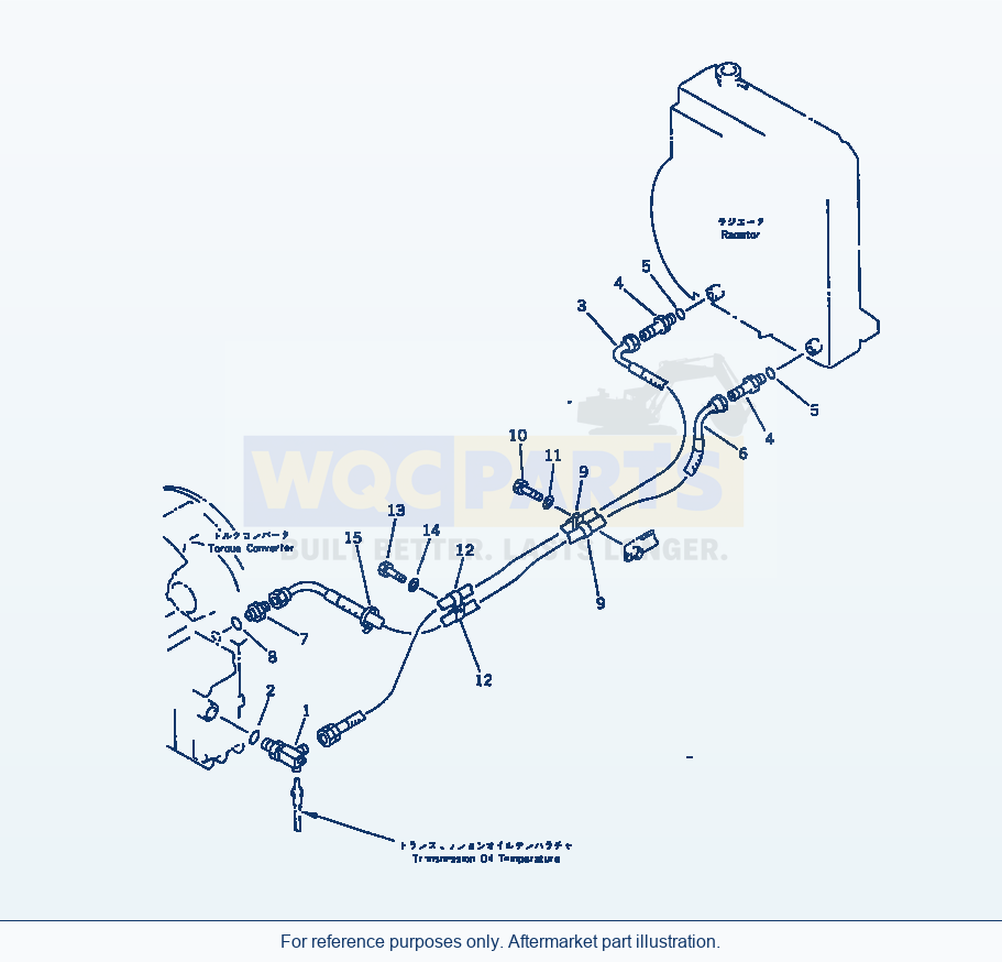 Komatsu WA180-1 Torqflow Transmission Piping parts diagram