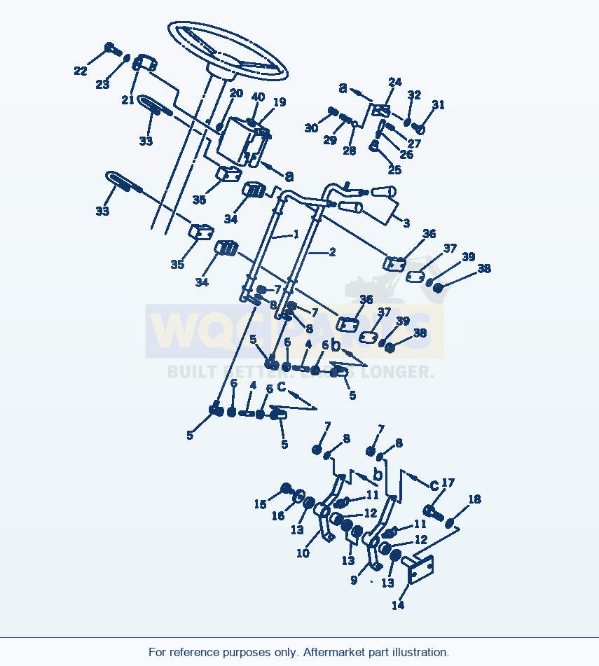 Komatsu WA180-1 Transmission Control Lever parts diagram