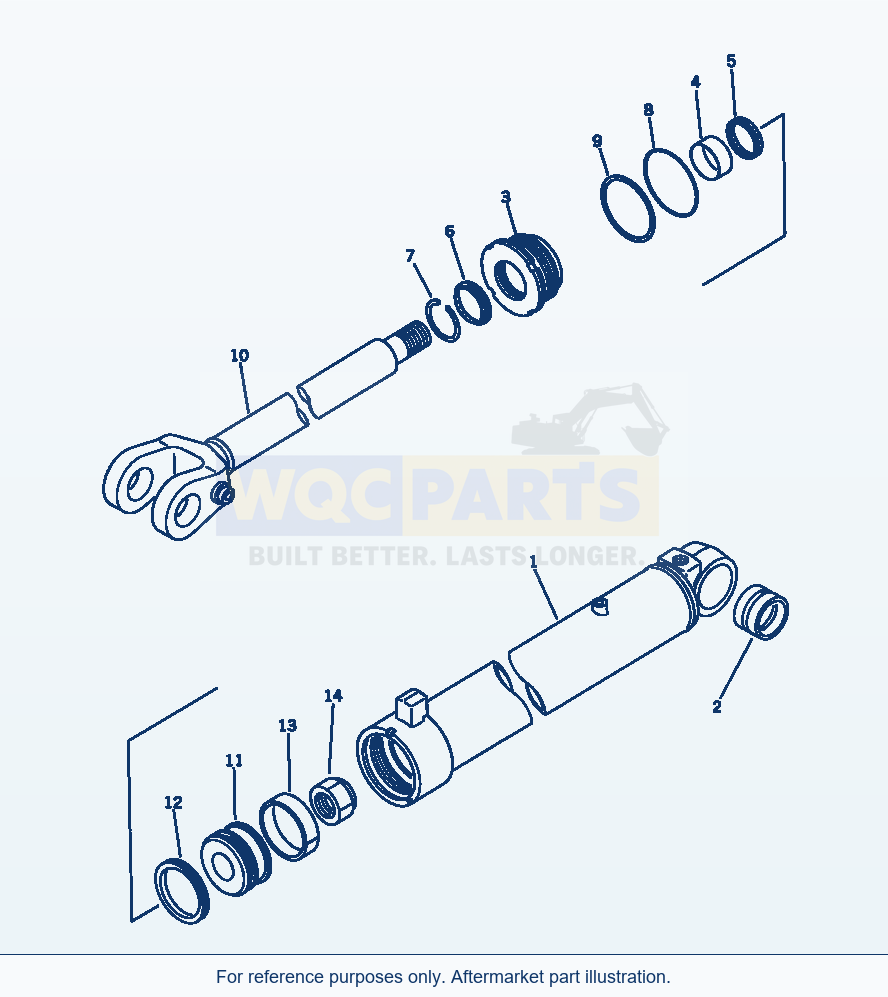 Komatsu WA180-1 Lift Cylinder parts diagram