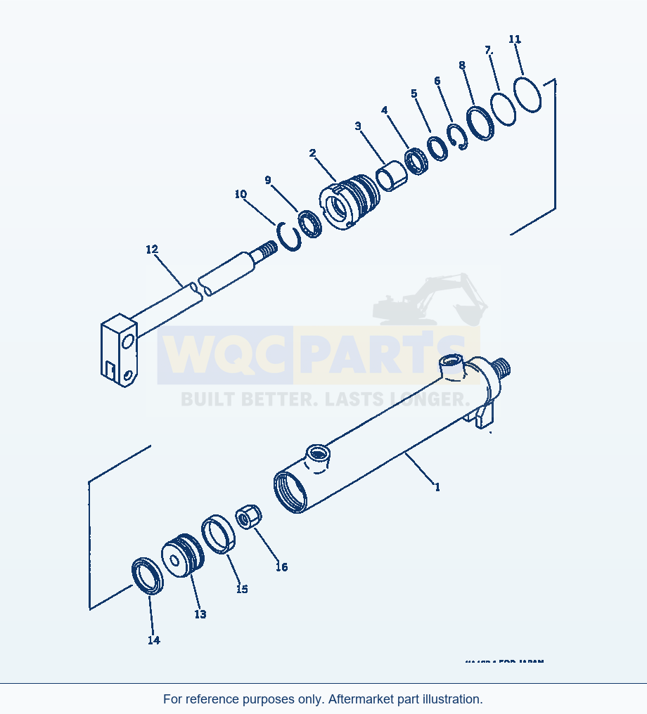 Komatsu WA180-1 Lock Cylinder (For Multi Coupler) parts diagram