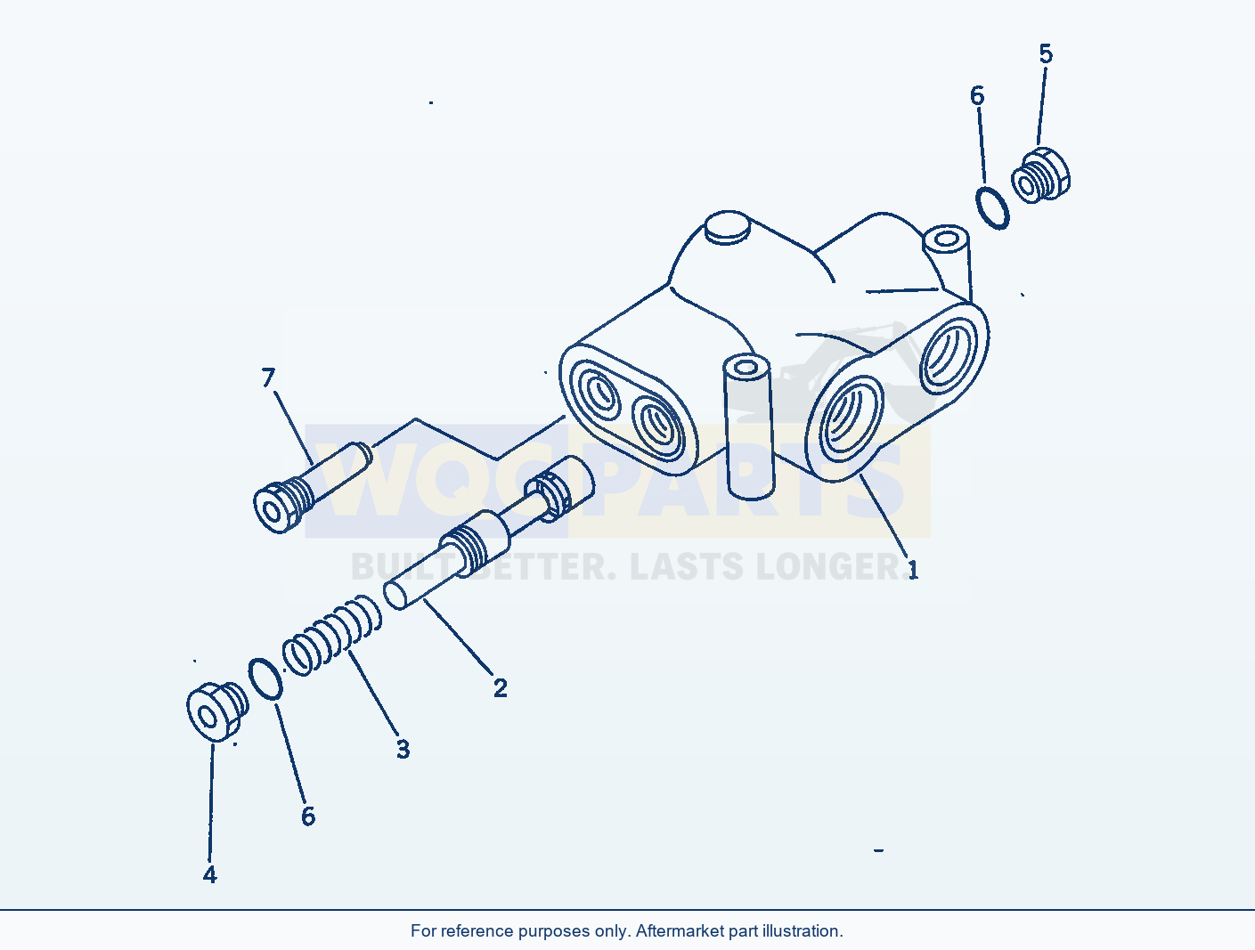 Komatsu WA180-1 Priority Valve parts diagram