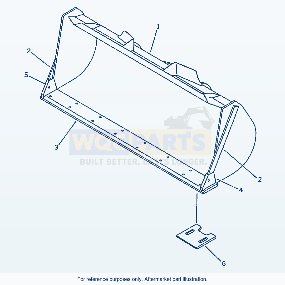 Komatsu WA180-1 Bucket, 1.73m³ parts diagram