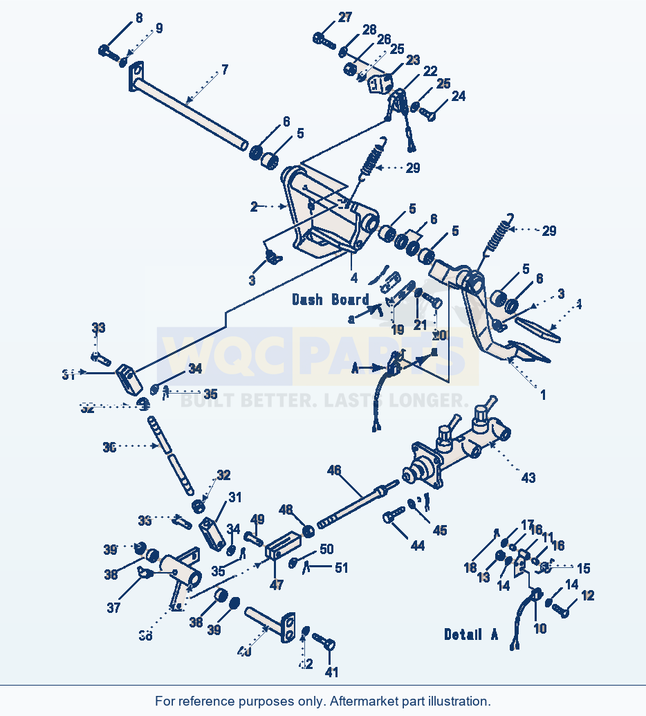 Komatsu WA180-1LC Brake Pedal And Linkage parts diagram