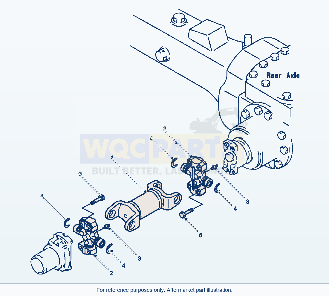 Komatsu WA180-1LC Drive Shaft (Rear) parts diagram