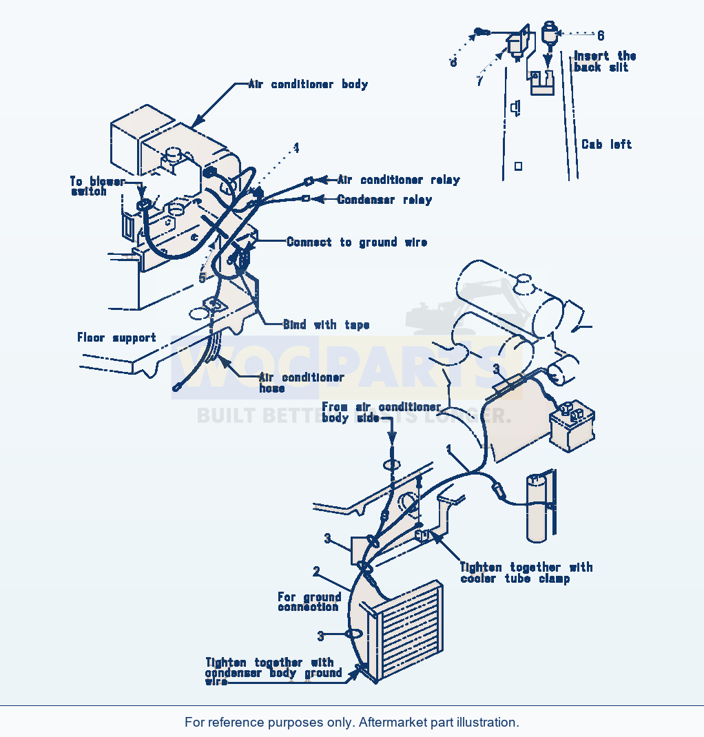 Komatsu WA180-1LC Electrical System Air Conditioning parts diagram