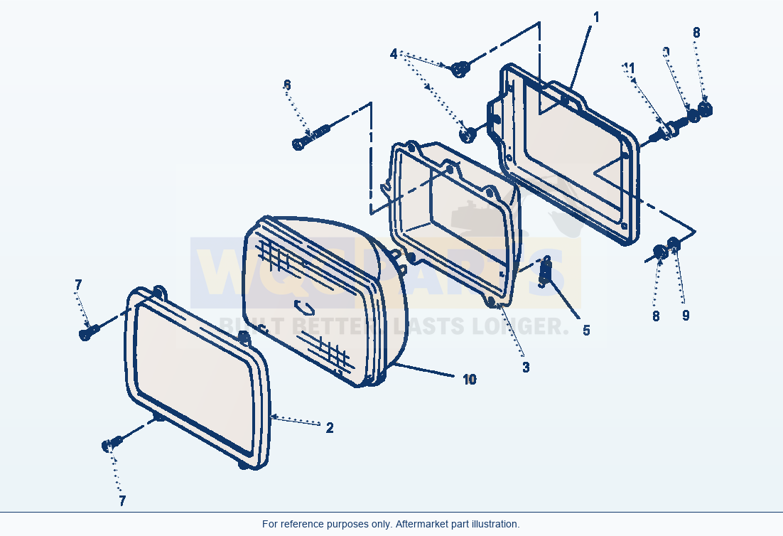 Komatsu WA180-1LC Front Driving Light parts diagram