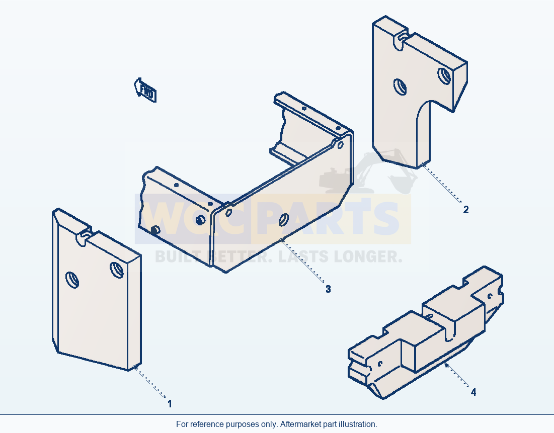 Komatsu WA180-1LC Additional Counterweight parts diagram