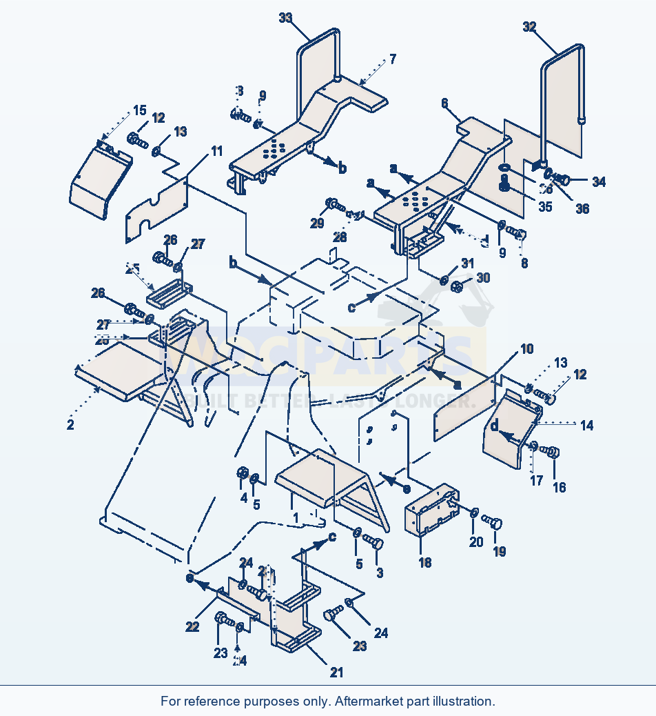 Komatsu WA180-1LC Fenders And Ladders parts diagram