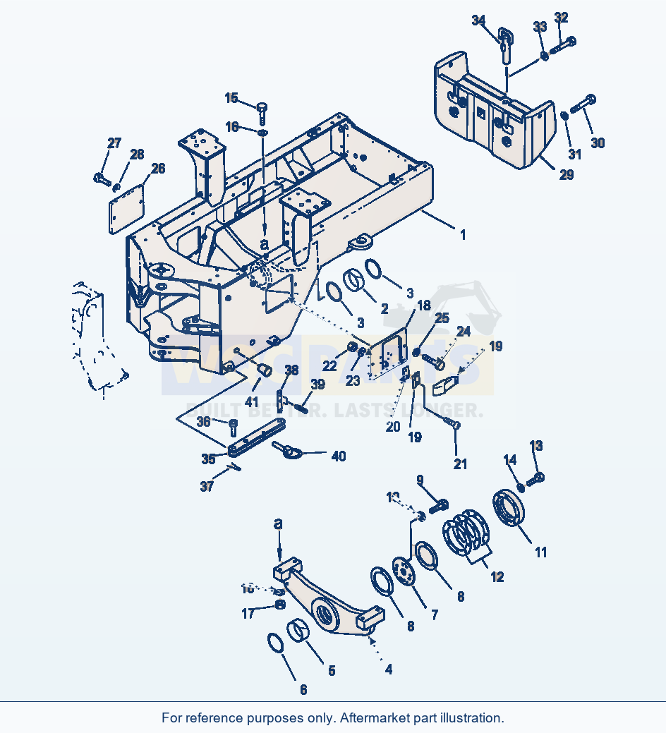 Komatsu WA180-1LC Rear Frame parts diagram
