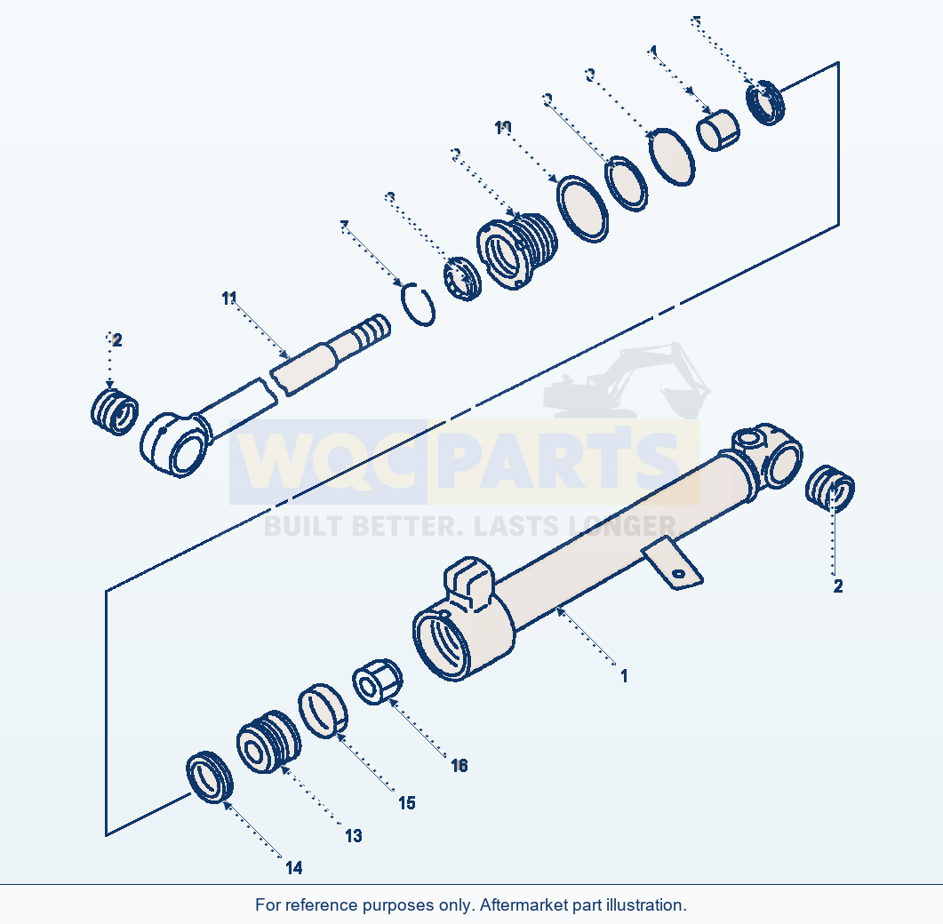 Komatsu WA180-1LC Steering Cylinder - Rh parts diagram