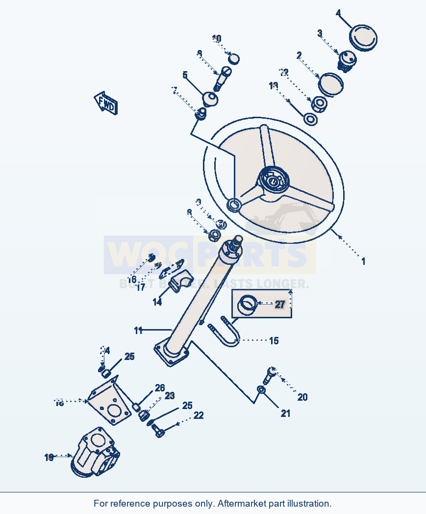Komatsu WA180-1LC Steering Wheel parts diagram