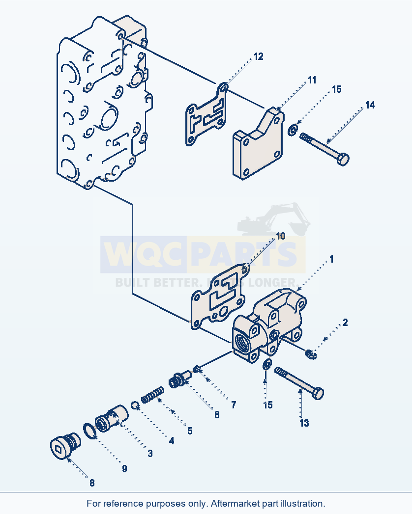 Komatsu WA180-1LC Transmission (Solenoid Valve) parts diagram