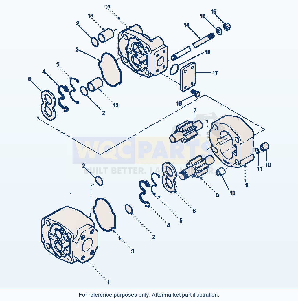Komatsu WA180-1LC Hydraulic Pump - Dana Rear parts diagram