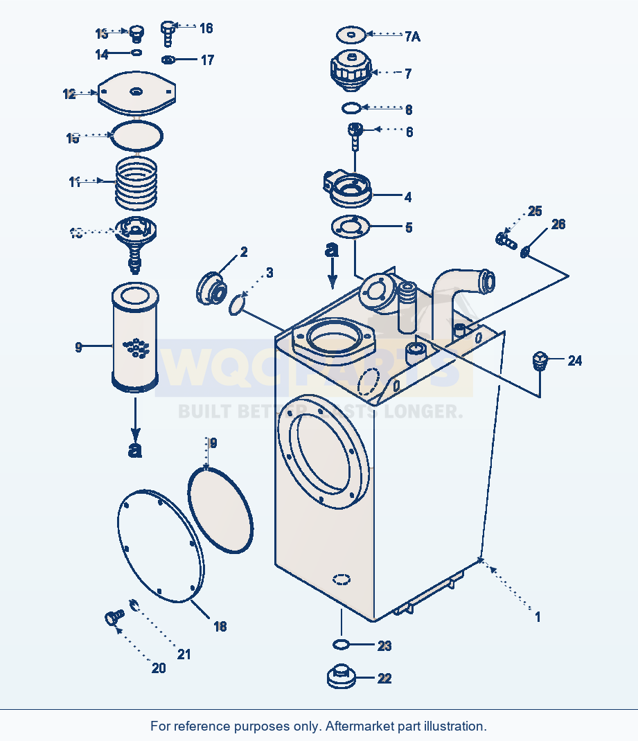 Komatsu WA180-1LC Hydraulic Tank parts diagram