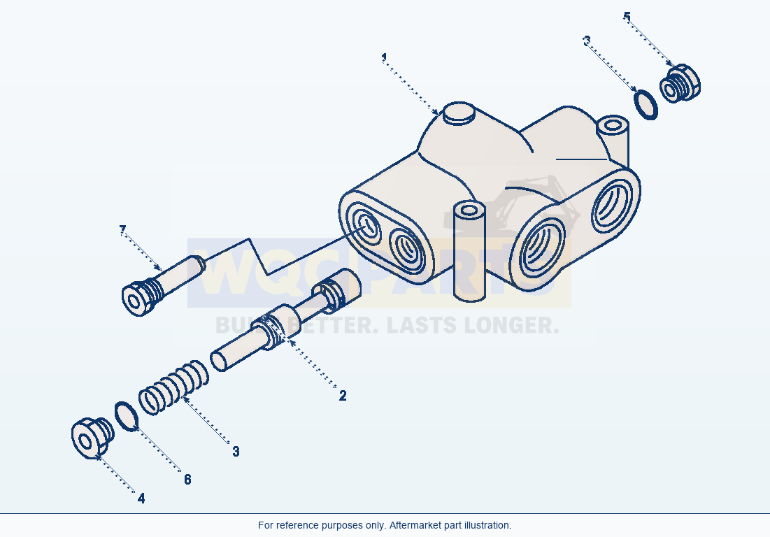 Komatsu WA180-1LC Priority Valve parts diagram