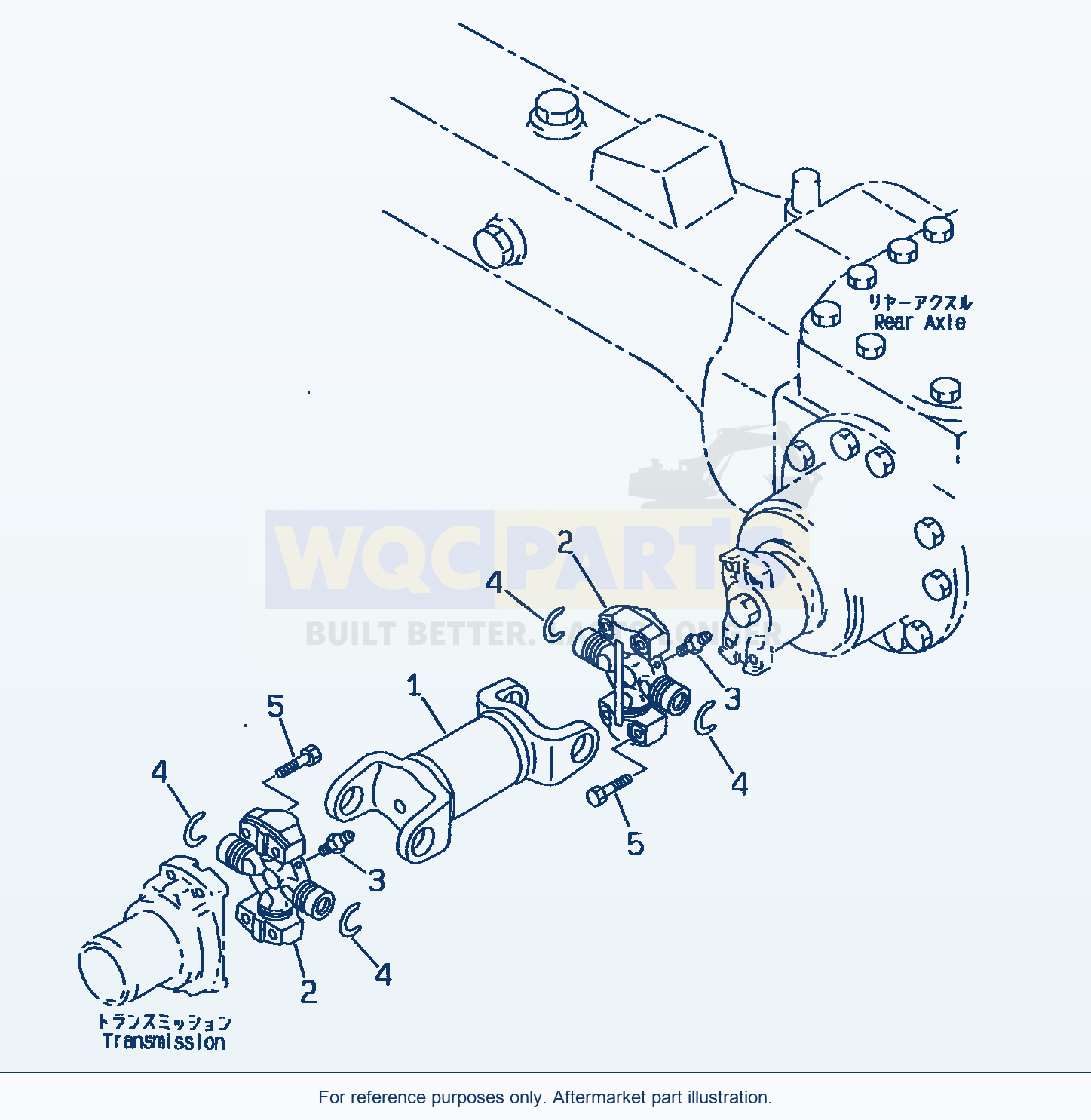 Komatsu WA180-3 Drive Shaft (Rear)(#50001-) parts diagram