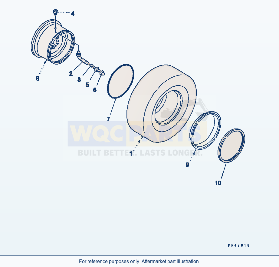 Komatsu WA180-3 Wheel And Tubeless Tire(#50001-) parts diagram