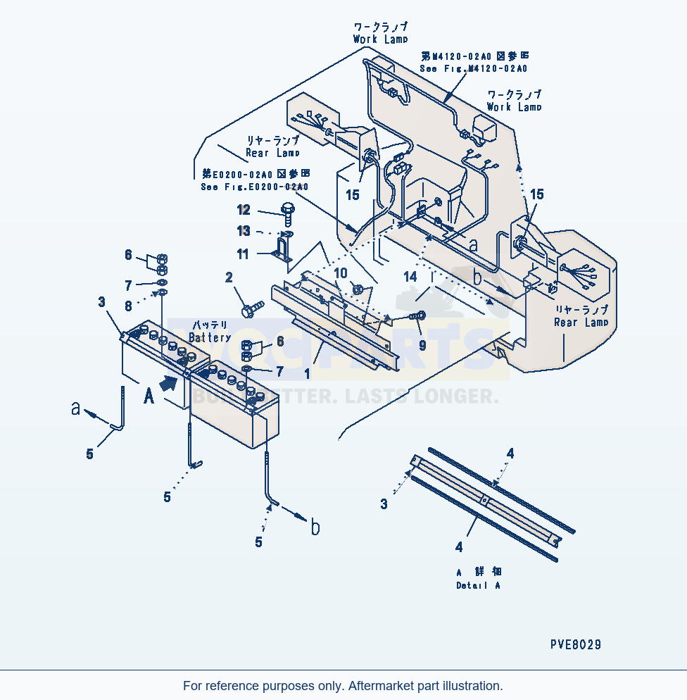 Komatsu WA180-3 Battery Box (Bracket) (Kohag) parts diagram
