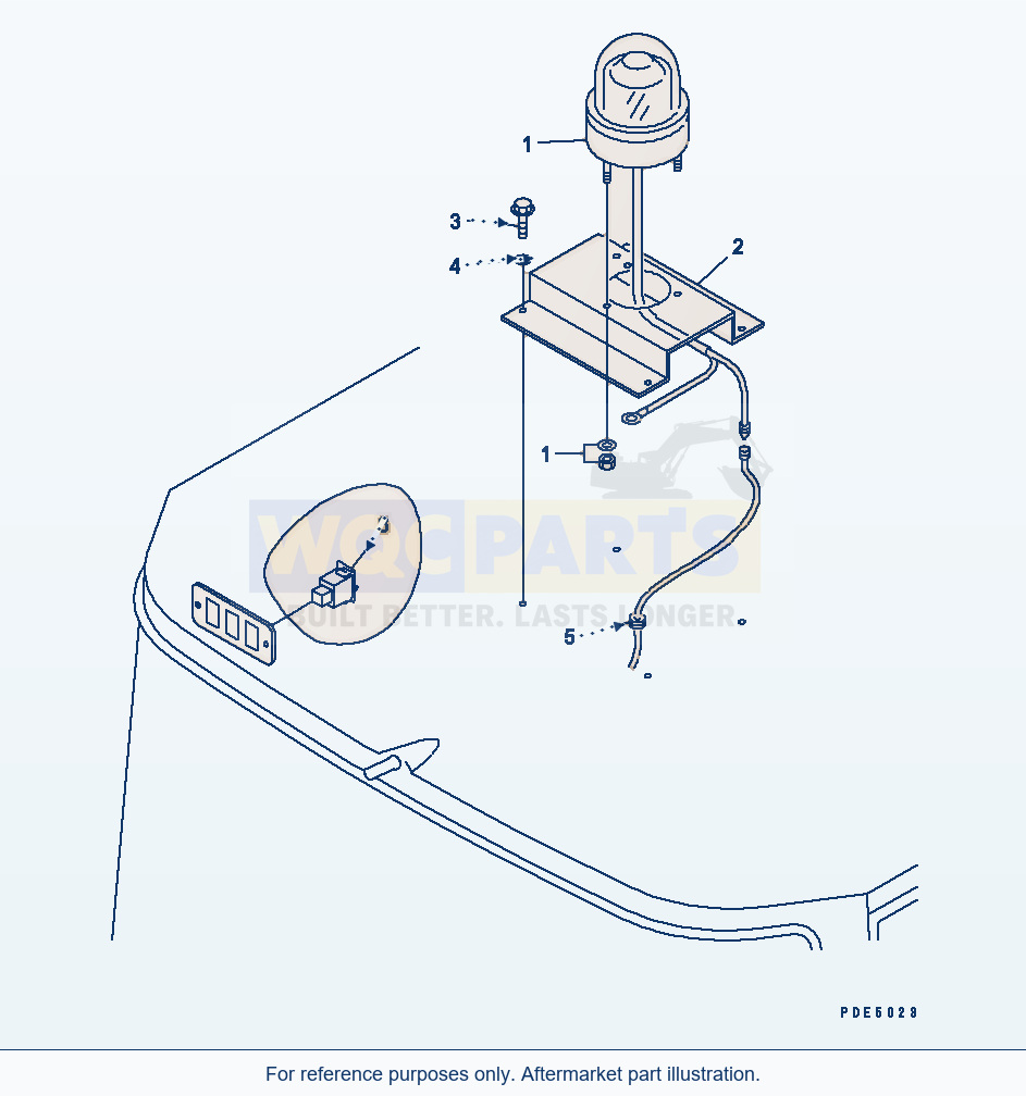 Komatsu WA180-3 Beacon Lamp Serial 53001-UP (M/C) parts diagram