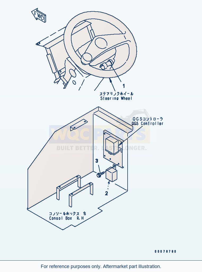Komatsu WA180-3 Electrical Instrument (Kohag) parts diagram