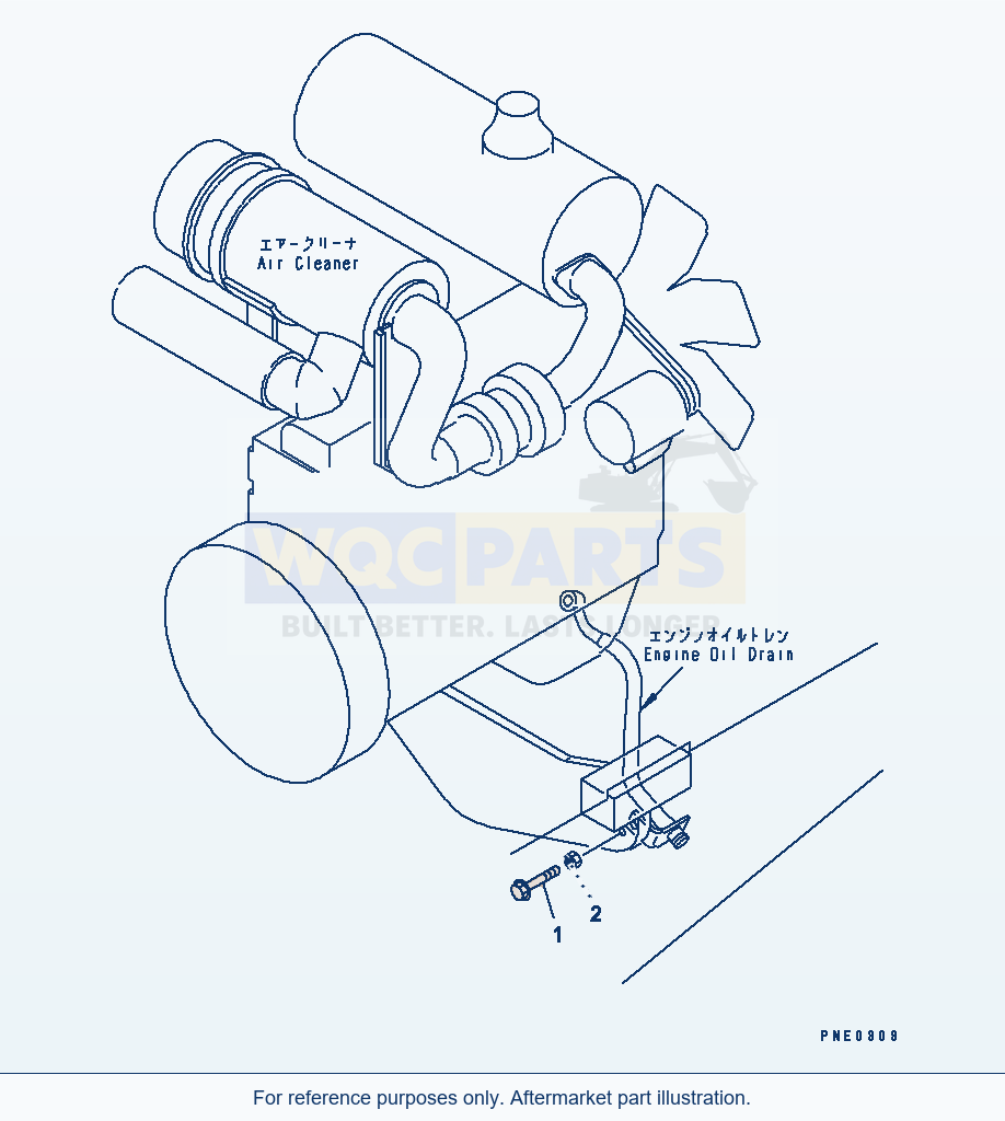Komatsu WA180-3 Engine Related Parts(#50001-) parts diagram