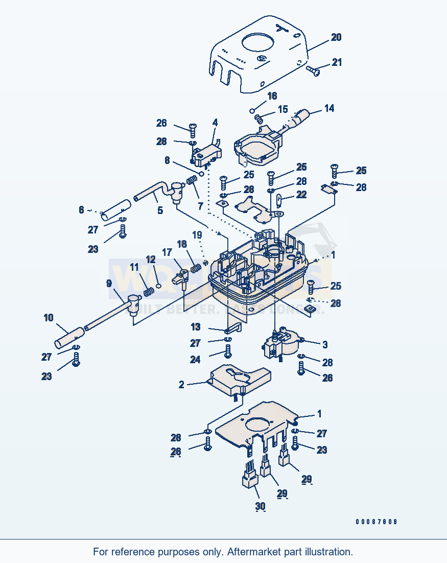 Komatsu WA180-3 Transmission Control Switch(#50001-) parts diagram