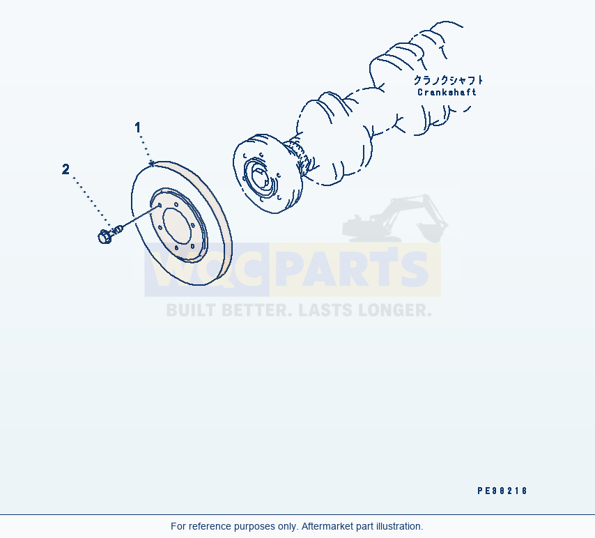Komatsu WA180-3 Damper parts diagram