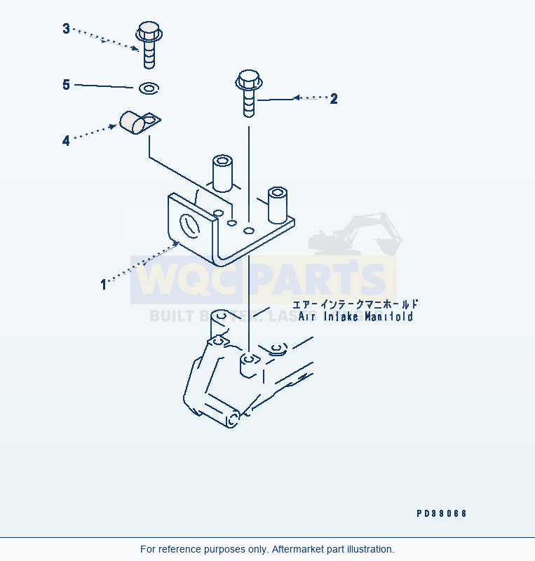 Komatsu WA180-3 Front Hanger parts diagram