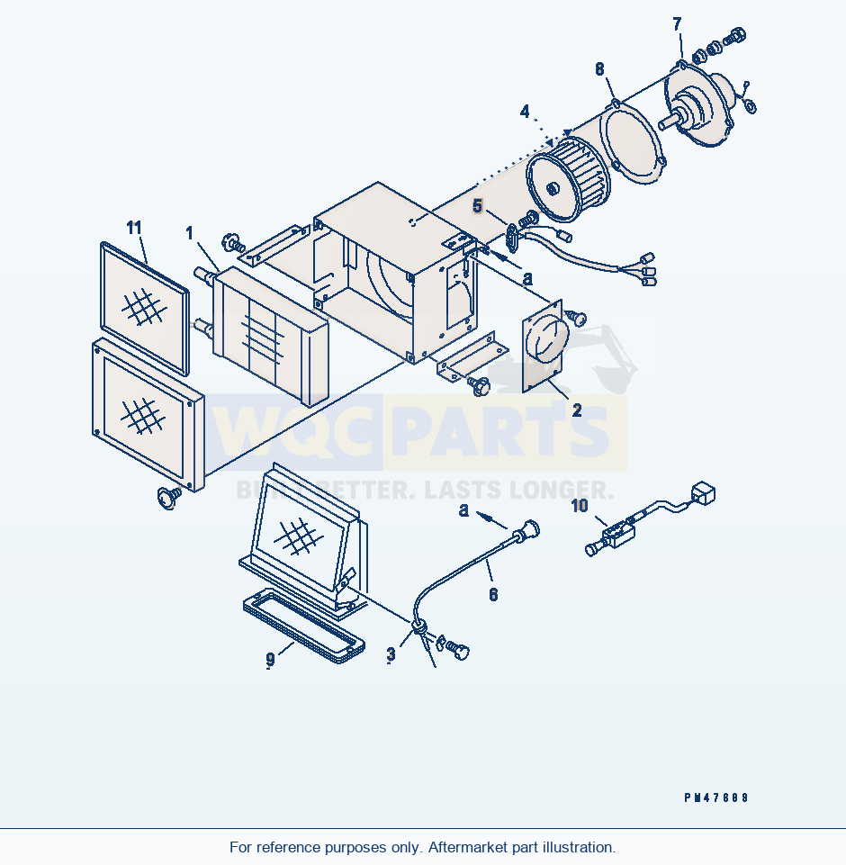 Komatsu WA180-3 Car Hrater Unit(#50001-) parts diagram
