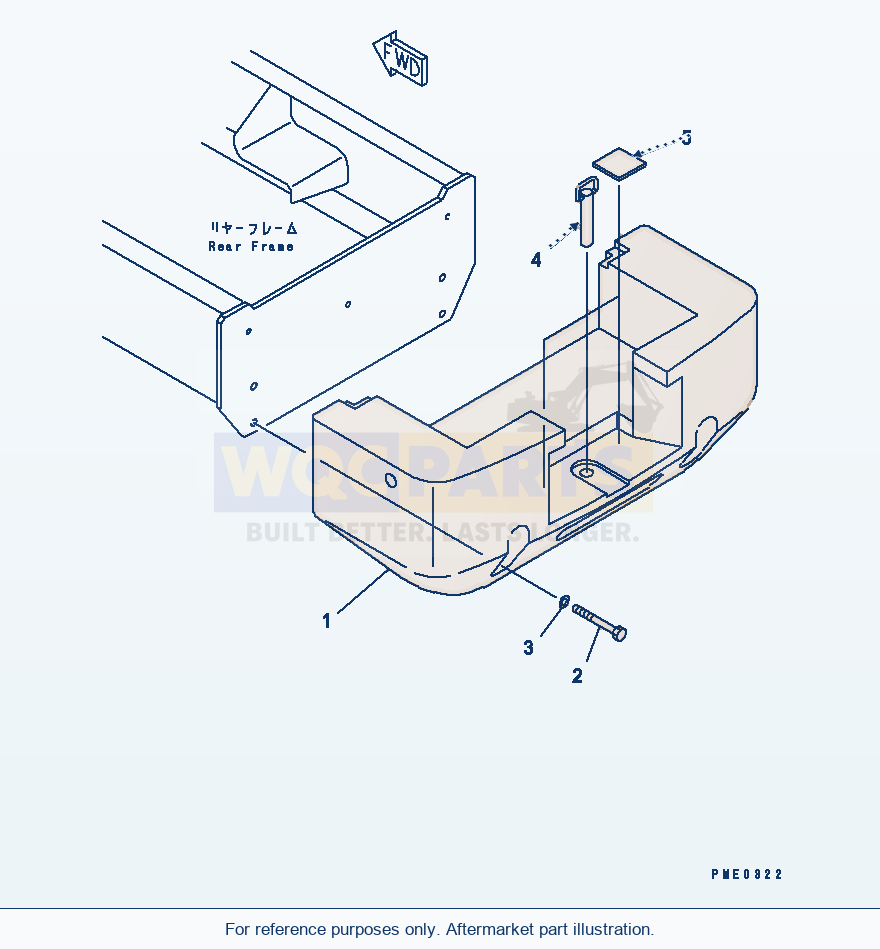Komatsu WA180-3 Counter Weight(#50001-) parts diagram