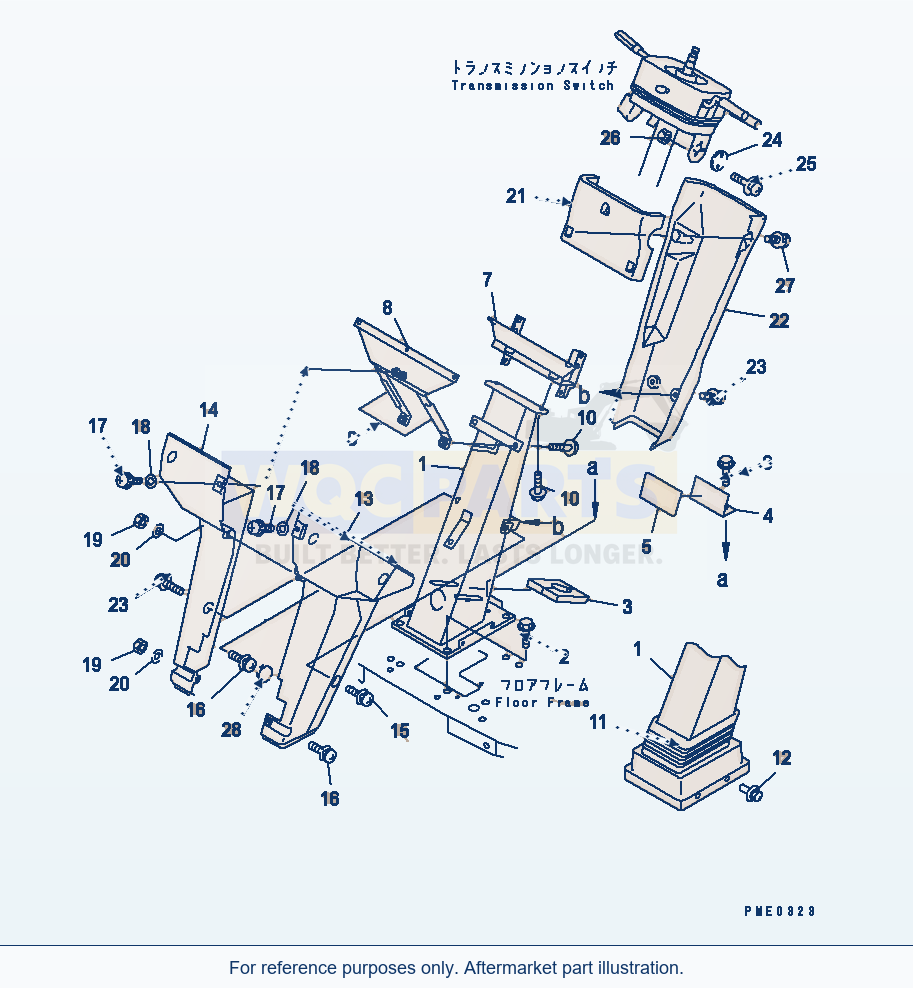 Komatsu WA180-3 Dashboard(#50001-) parts diagram