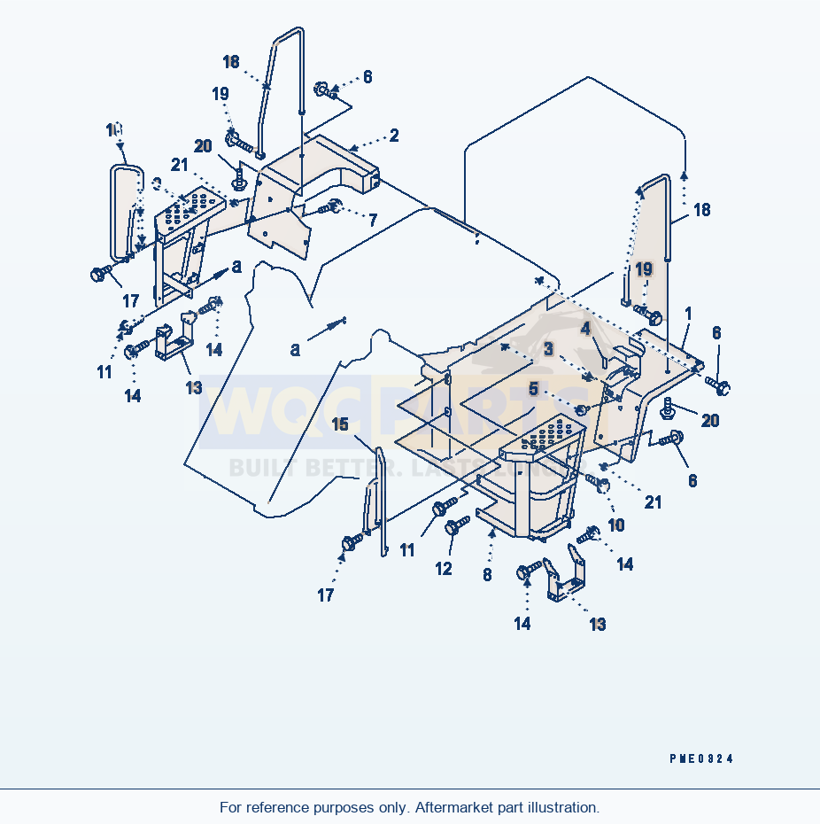Komatsu WA180-3 Rear Fender And Ladder (With Canopy)(#50001-) parts diagram