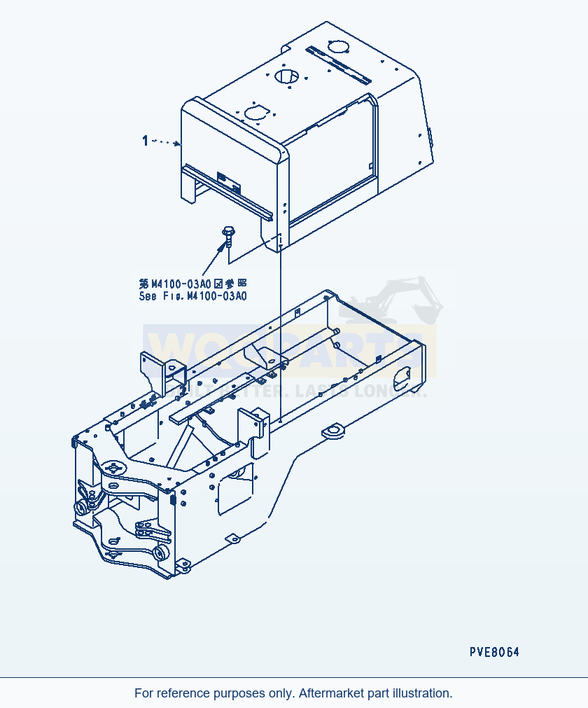 Komatsu WA180-3 Hood (Engine Hood) parts diagram