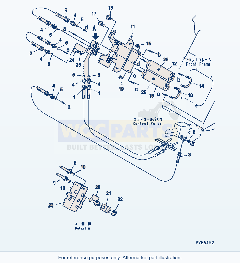 Komatsu WA180-3 Hydraulic Piping (E.C.S.S. Line) parts diagram